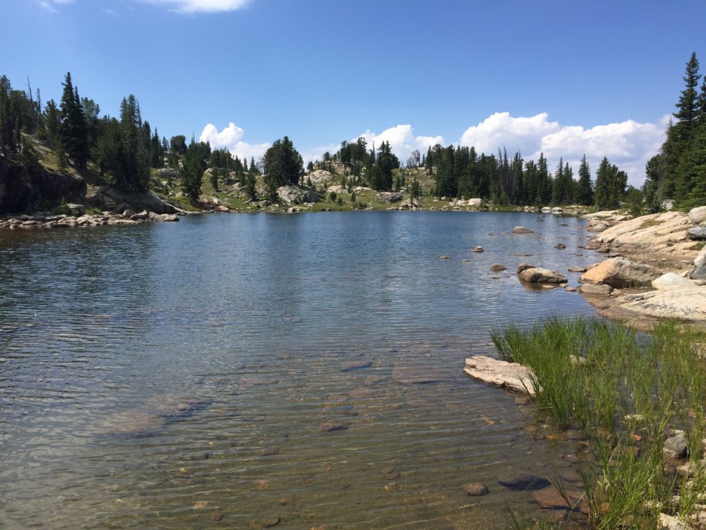An alpine lake near Clay Butte Lookout